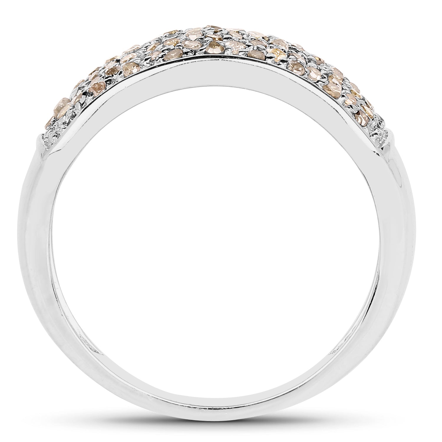 0.42 Carat Genuine White Diamond .925 Sterling Silver Ring Bids.com