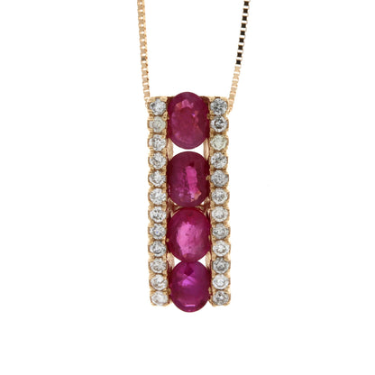 1.39ct Ruby Diamond Fashion Pendants 14KT Rose Gold Bids.com