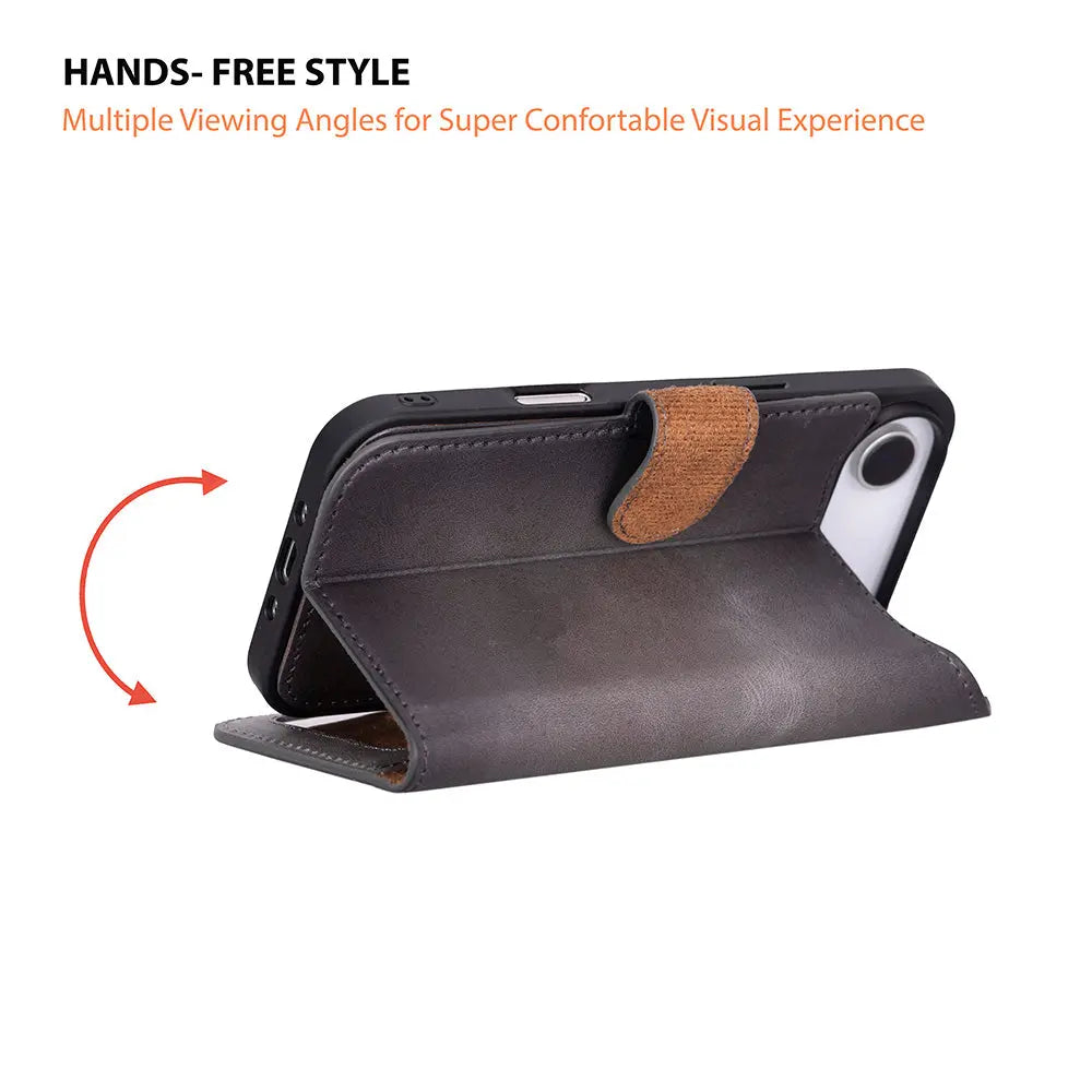 iPhone 17 Air Leather Wallet Case Detachable RFID MagSafe – Magic Series Mizuri Leather