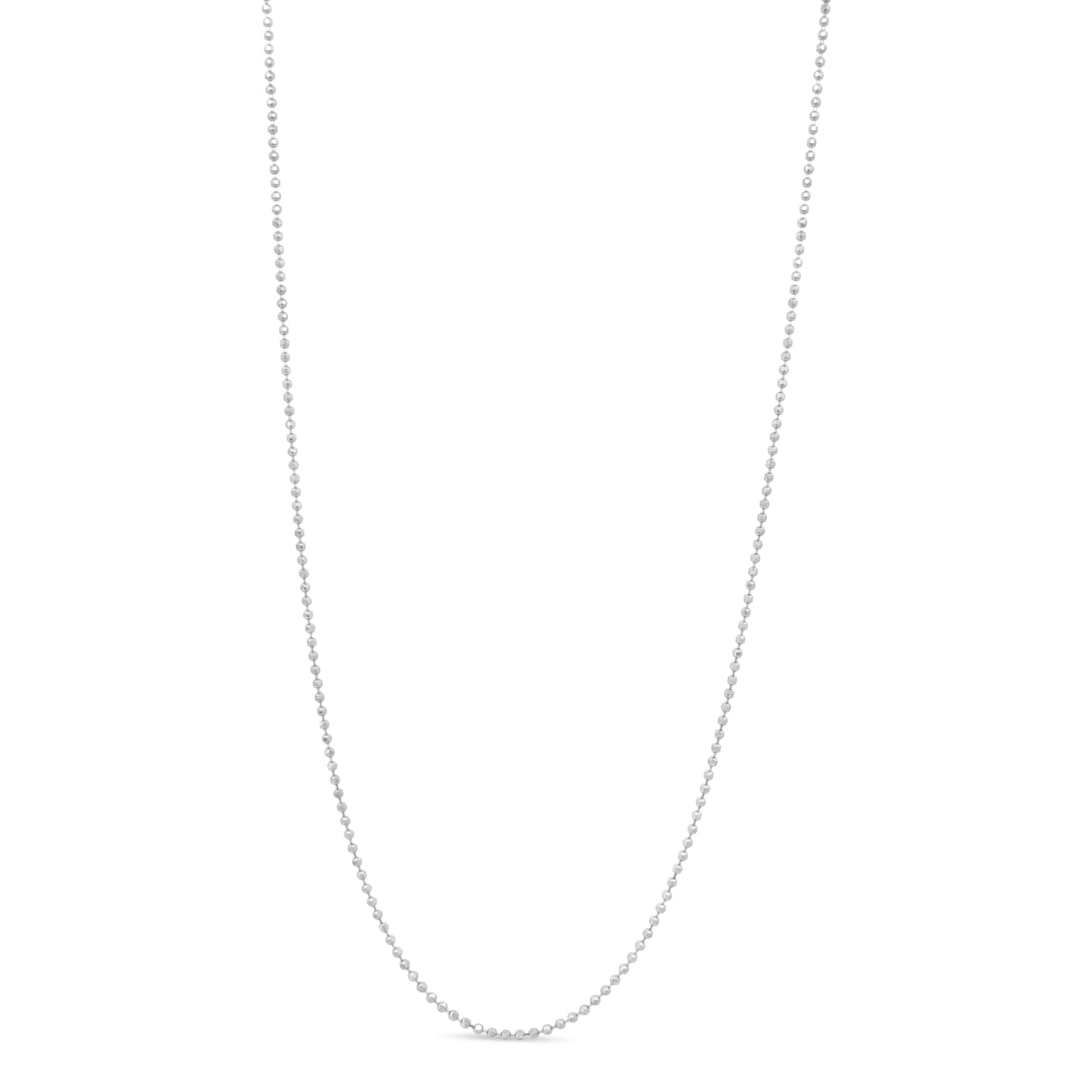 .925 Sterling Silver 0.7mm Slim and Dainty Unisex 18" Inch Ball Bead Chain Necklace Bids.com
