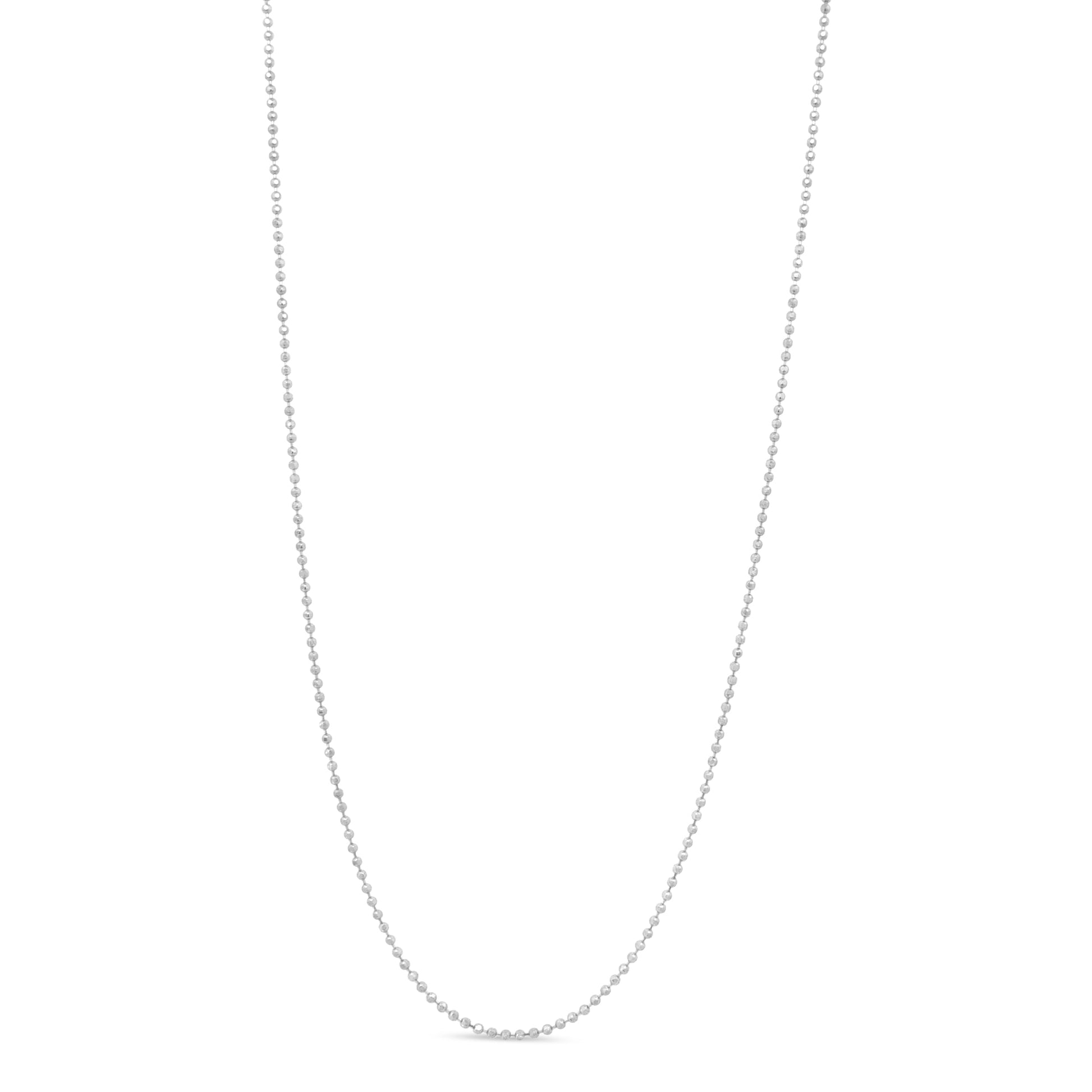 .925 Sterling Silver 0.7mm Slim and Dainty Unisex 18" Inch Ball Bead Chain Necklace Bids.com