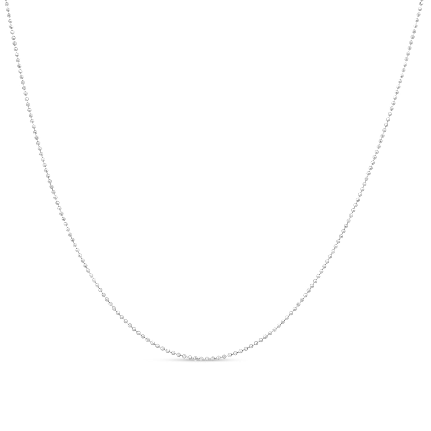 .925 Sterling Silver 0.7mm Slim and Dainty Unisex 18" Inch Ball Bead Chain Necklace Bids.com