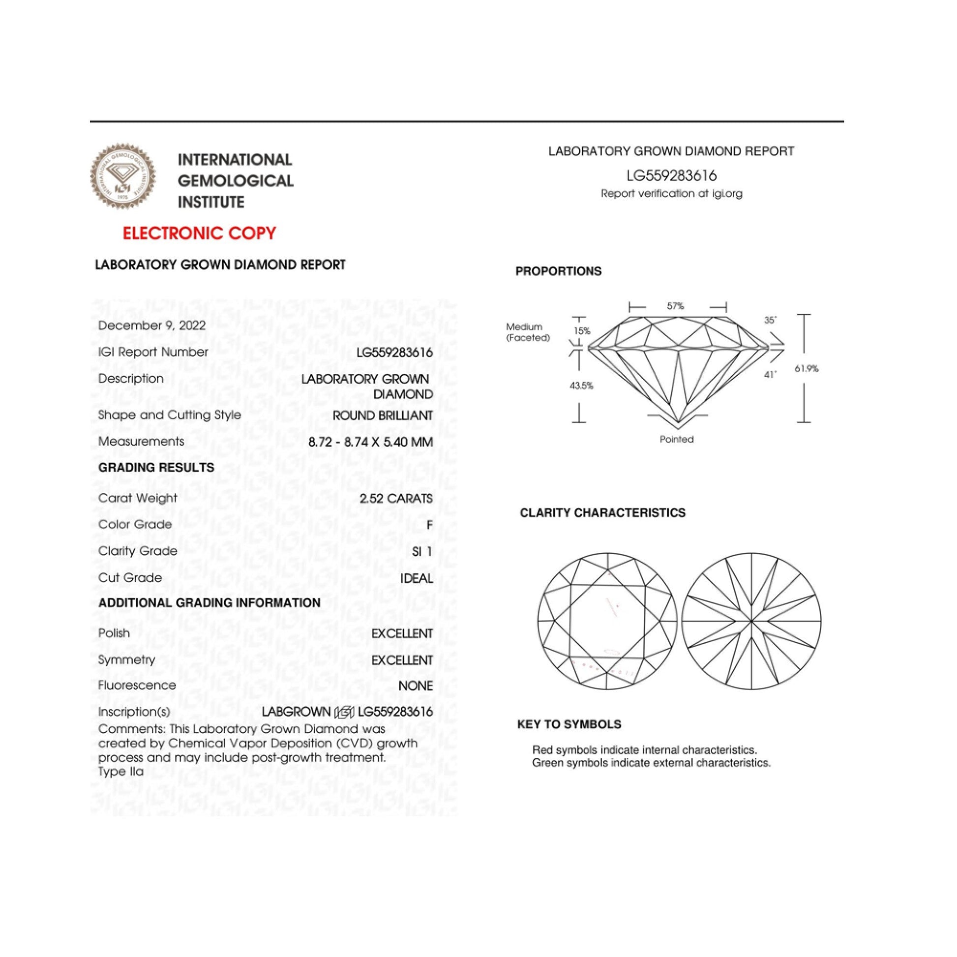IGI Certified 14K White Gold 5.00 Cttw Round Brilliant-Cut Lab Grown Diamond Classic 4-Prong Stud Earrings with Screw Backs (F-G Color, SI1 Clarity) Bids.com