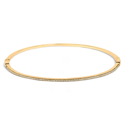 14K Yellow Gold 1/3 Cttw Diamond Half Eternity Bangle Bracelet (I-J Color, I2-I3 Clarity) - 7.75" Inches Bids.com