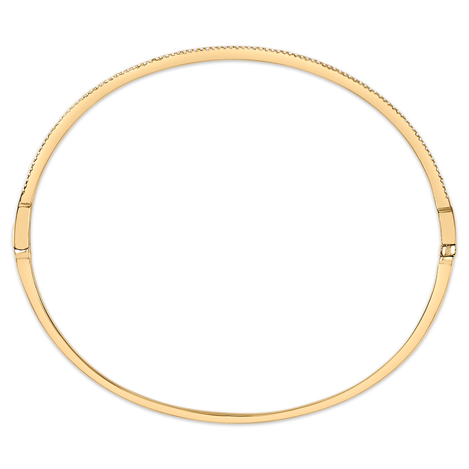 14K Yellow Gold 1/3 Cttw Diamond Half Eternity Bangle Bracelet (I-J Color, I2-I3 Clarity) - 7.75" Inches Bids.com