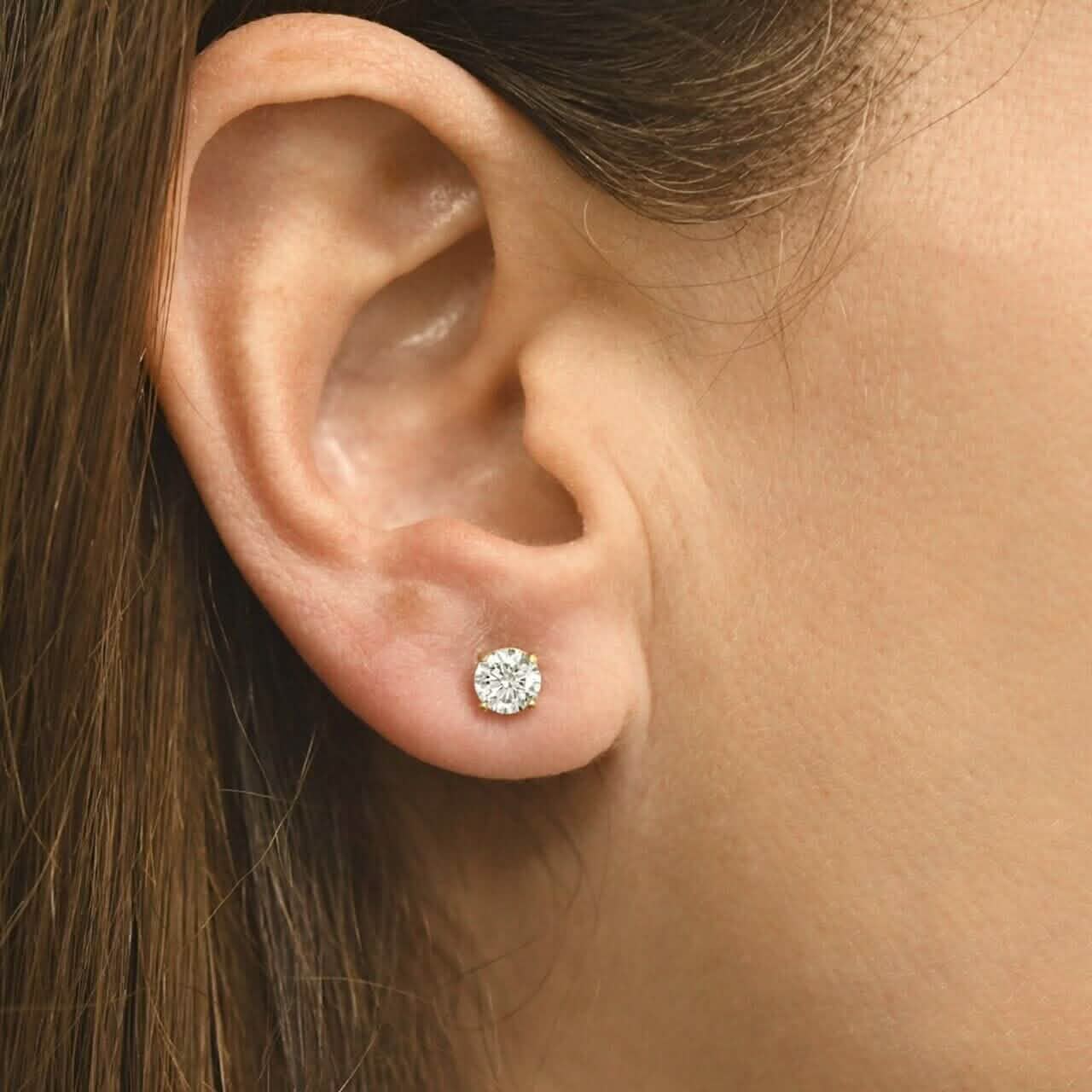 0.25 Ct T.W. Natural Diamond Studs in 14k White or Yellow Gold DailySale