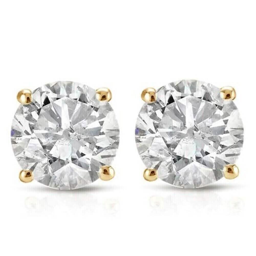 0.25 Ct T.W. Natural Diamond Studs in 14k White or Yellow Gold DailySale