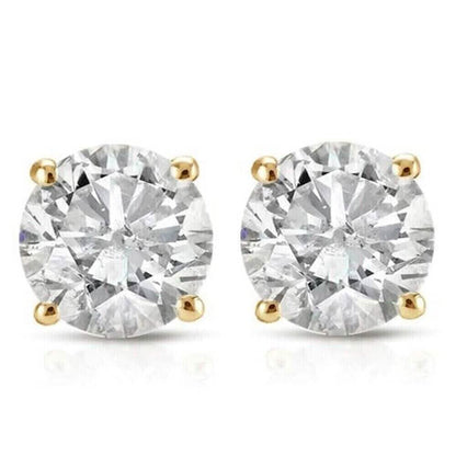 0.25 Ct T.W. Natural Diamond Studs in 14k White or Yellow Gold DailySale
