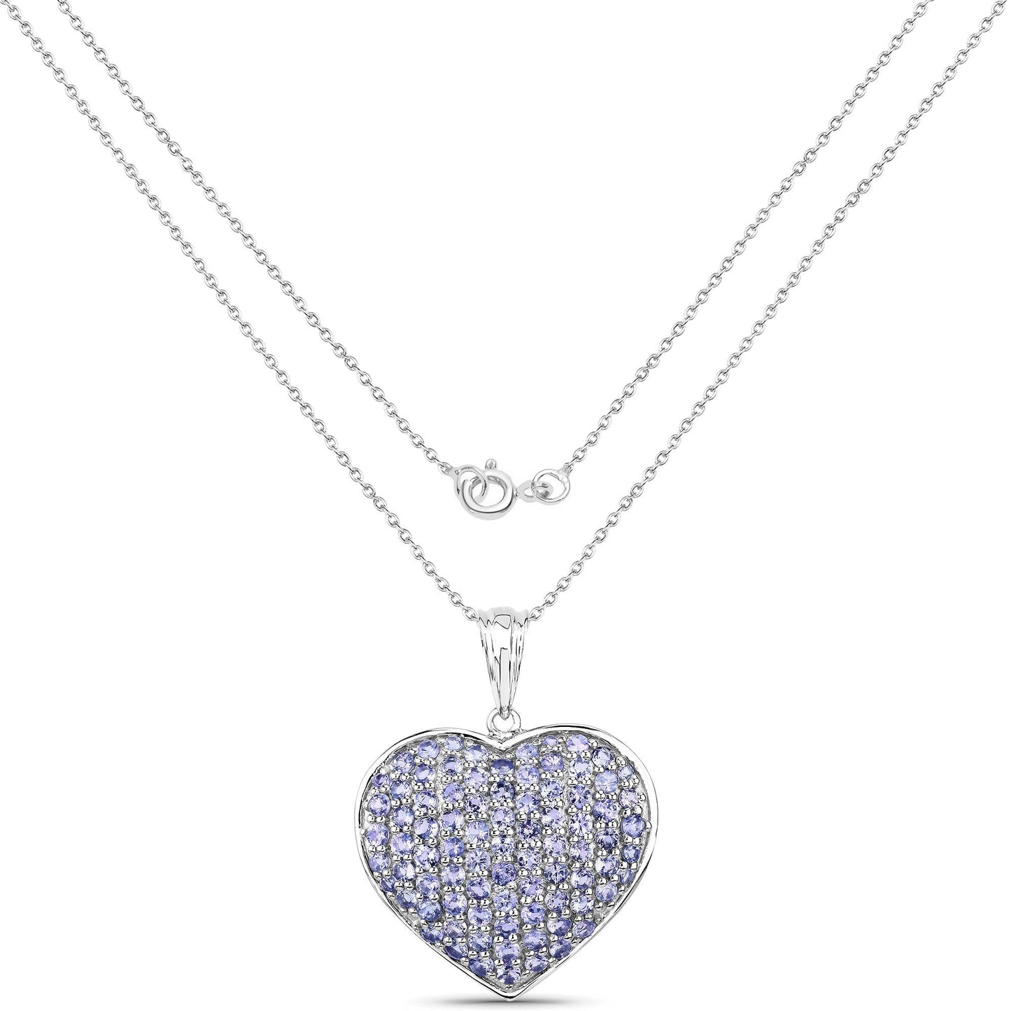 4.86 Carat Genuine Tanzanite .925 Sterling Silver Pendant Bids.com