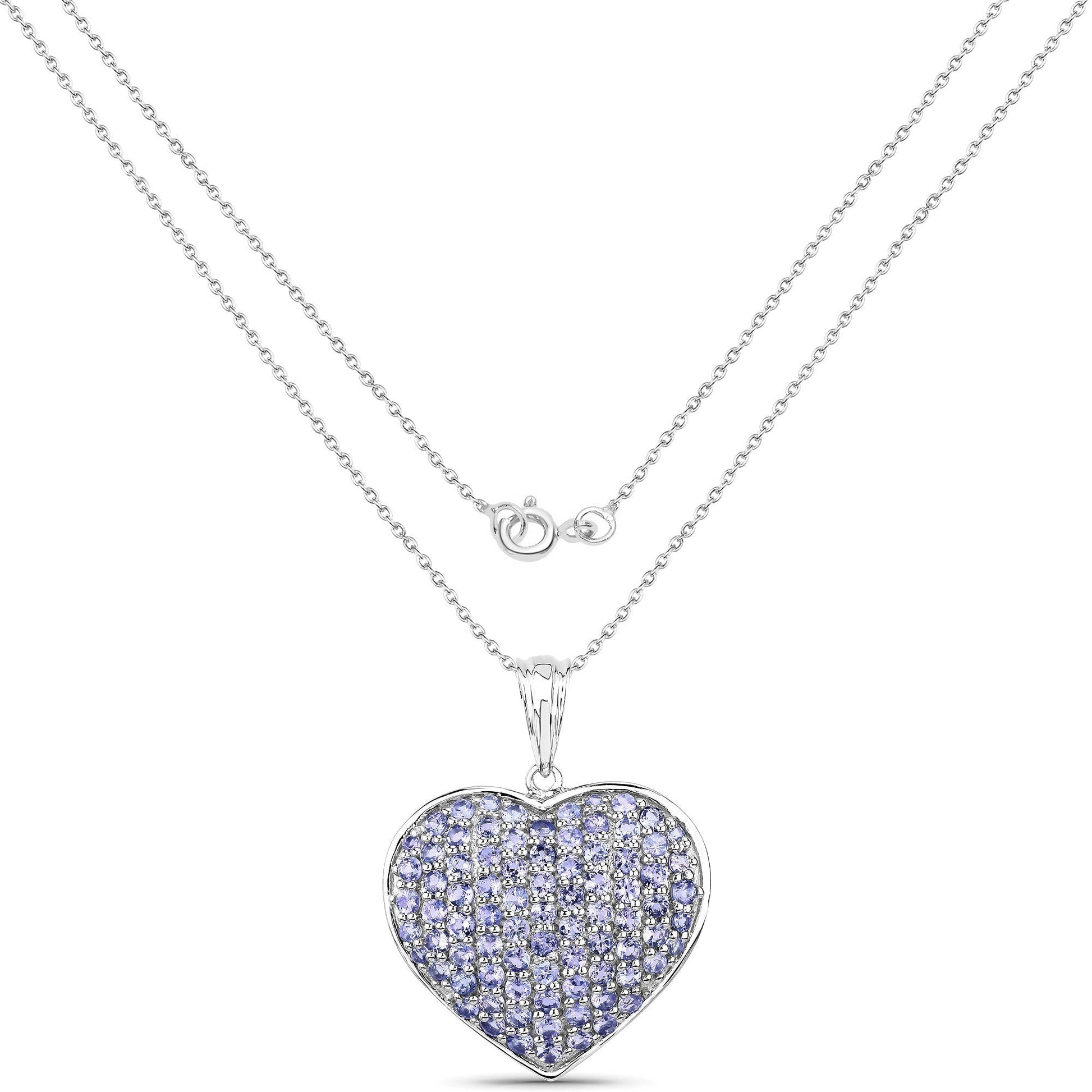 4.86 Carat Genuine Tanzanite .925 Sterling Silver Pendant Bids.com