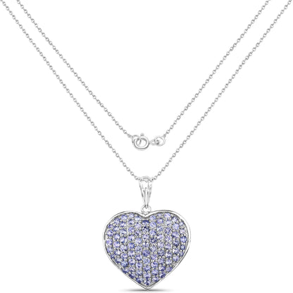 4.86 Carat Genuine Tanzanite .925 Sterling Silver Pendant Bids.com