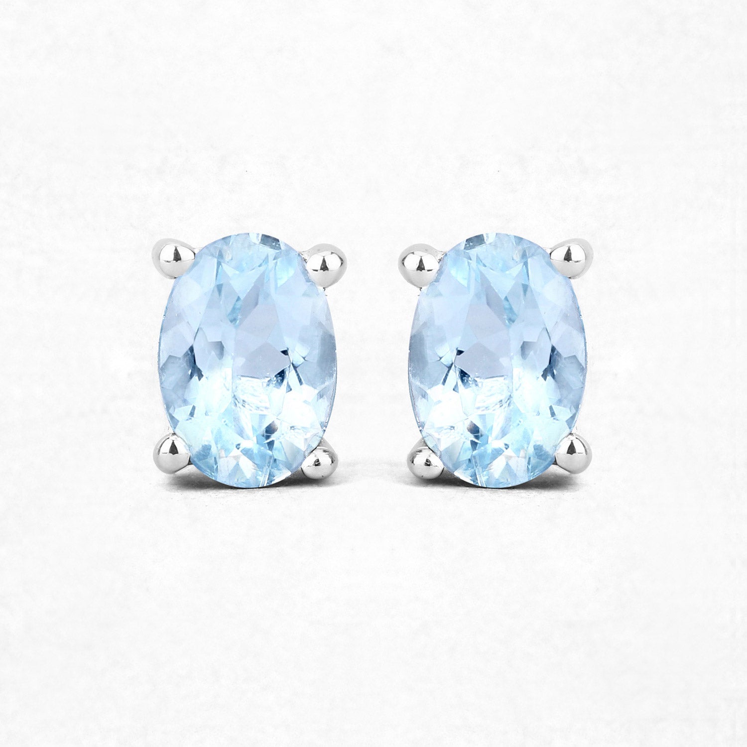 0.72 Carat Genuine Aquamarine .925 Sterling Silver Earrings Bids.com
