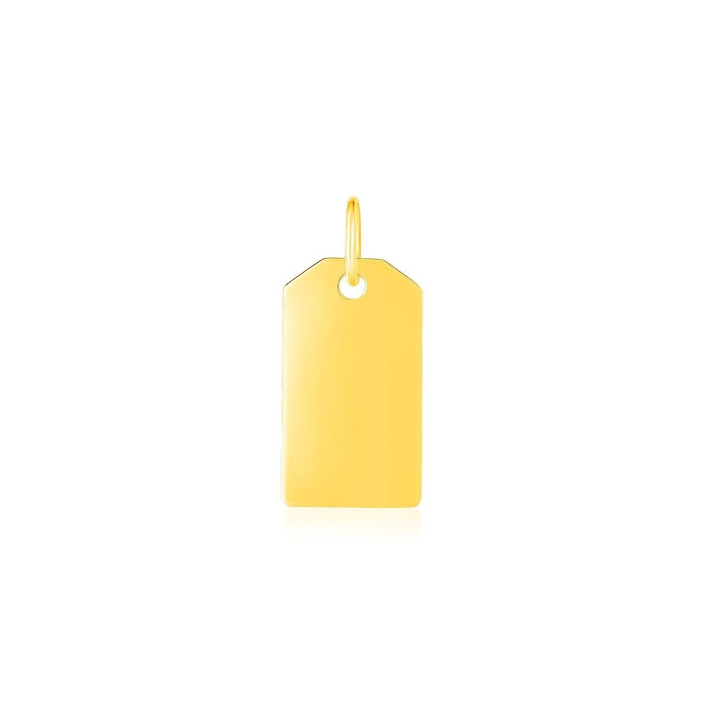 14K Yellow Gold Tag Pendant Bids.com