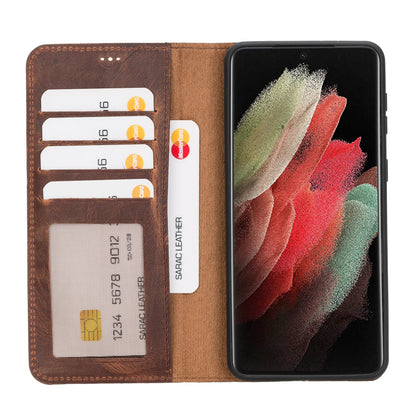 Samsung Galaxy S21 Plus Leather Wallet Case Detachable RFID – Liluri Mizuri Leather