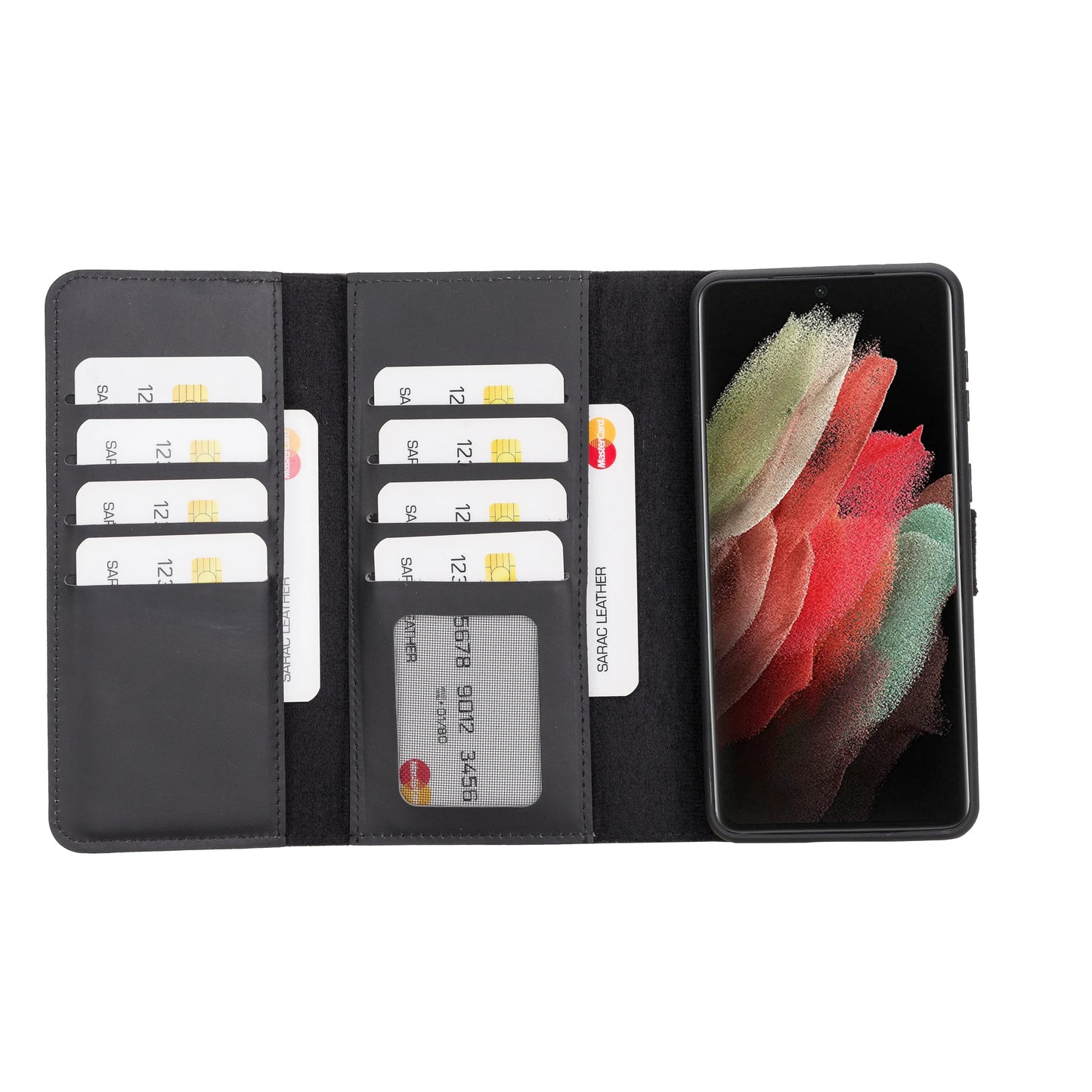Samsung Galaxy S21 Plus Leather Wallet Case Detachable RFID – Santa Mizuri Leather