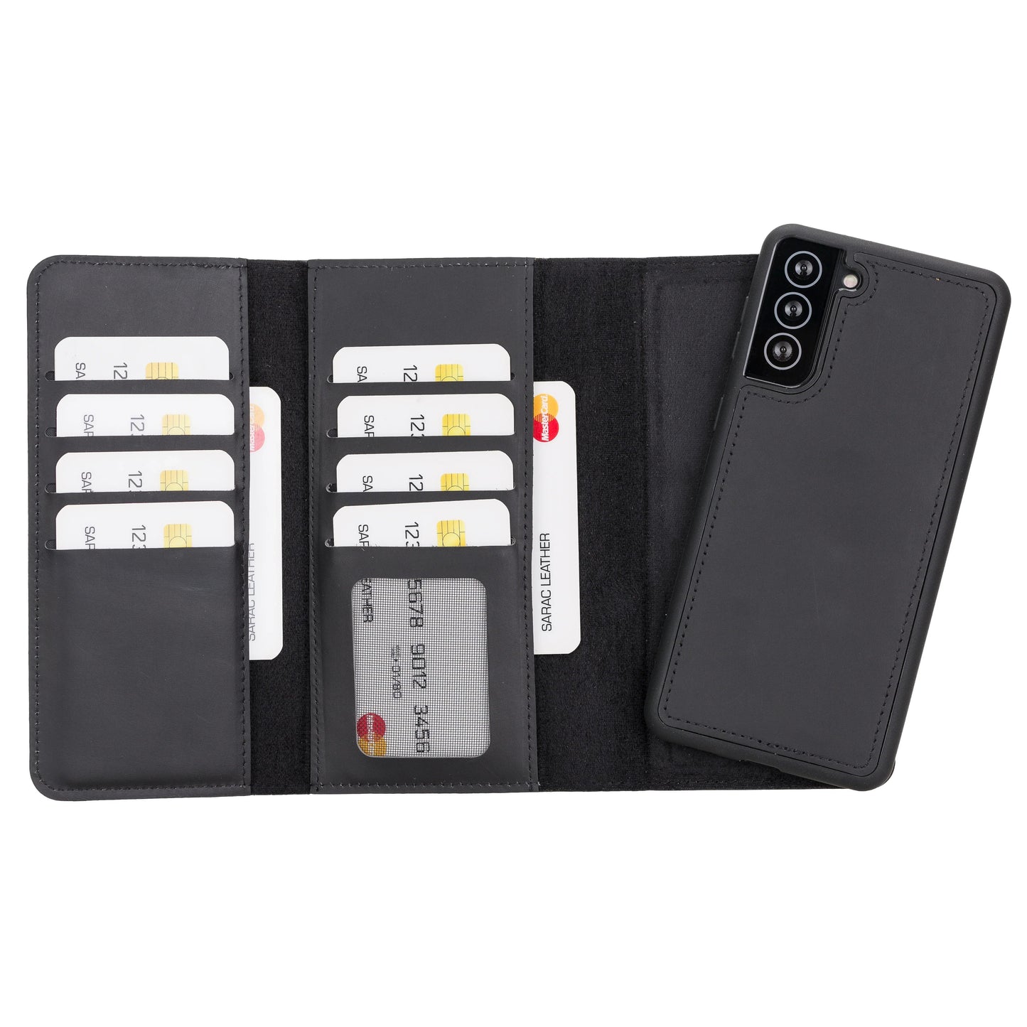 Samsung Galaxy S21 Plus Leather Wallet Case Detachable RFID – Santa Mizuri Leather