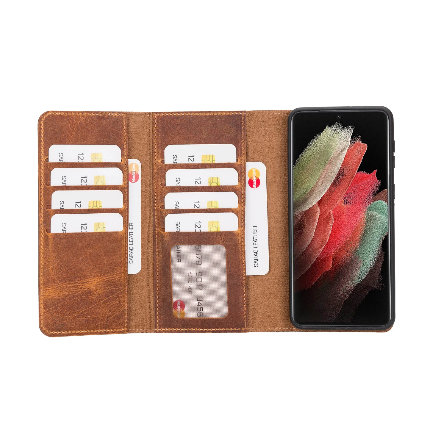 Samsung Galaxy S21 Plus Leather Wallet Case Detachable RFID – Santa Mizuri Leather