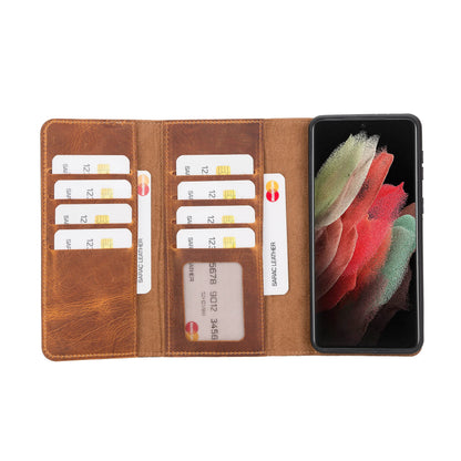 Samsung Galaxy S21 Plus Leather Wallet Case Detachable RFID – Santa Mizuri Leather