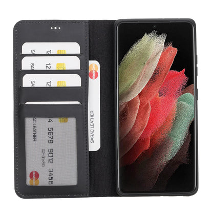 Samsung Galaxy S21 Ultra Leather Wallet Case Detachable RFID – Liluri Mizuri Leather