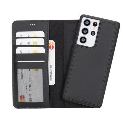 Samsung Galaxy S21 Ultra Leather Wallet Case Detachable RFID – Liluri Mizuri Leather