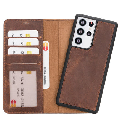 Samsung Galaxy S21 Ultra Leather Wallet Case Detachable RFID – Liluri Mizuri Leather