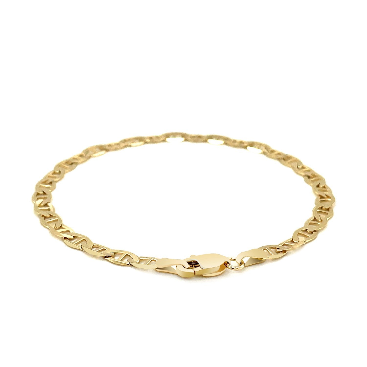 4.5mm 10k Yellow Gold Mariner Link Bracelet Bids.com