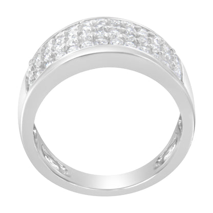 14K White Gold Round Cut Diamond Ring (1.0 Cttw, H-I Color, SI2-I1 Clarity) - Size 6-1/2 Bids.com