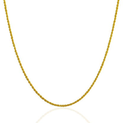14k Yellow Gold Solid Rope Chain 1.25mm Bids.com
