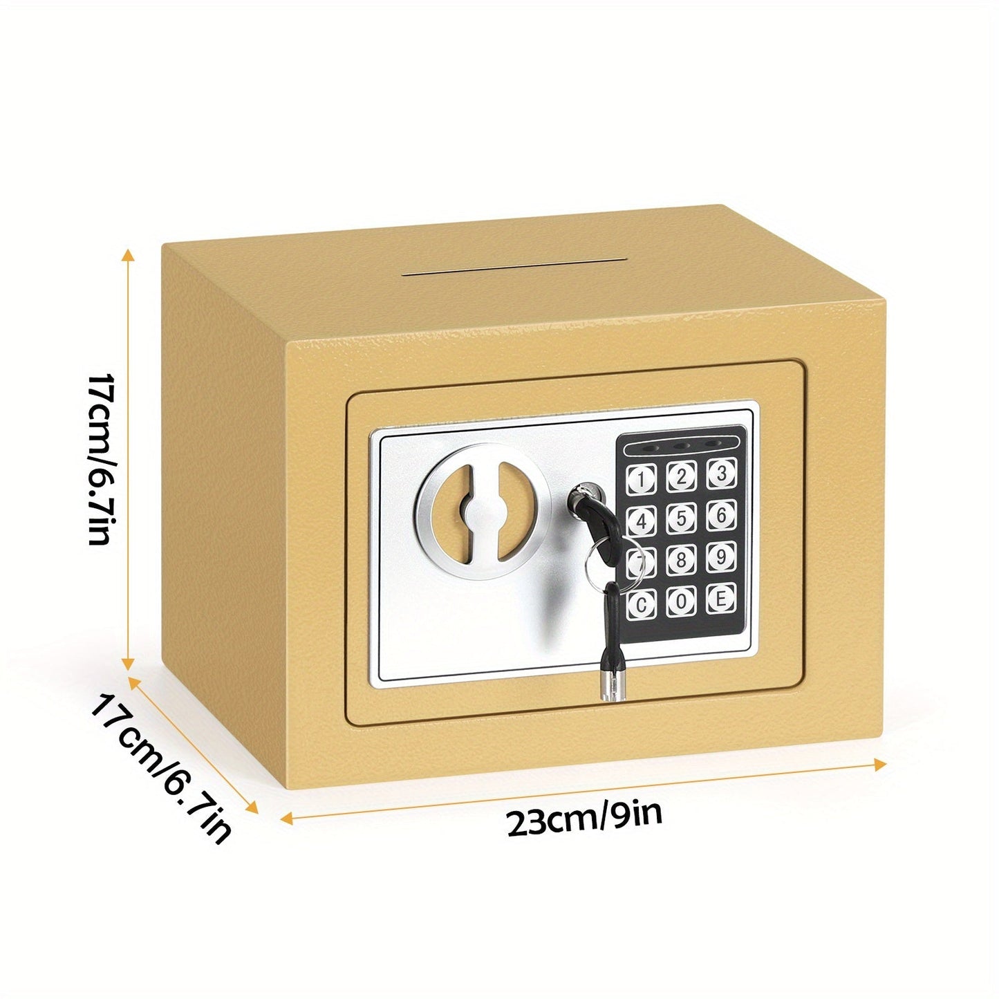 Compact Digital Safe Box – Keypad & Key Access DailySale
