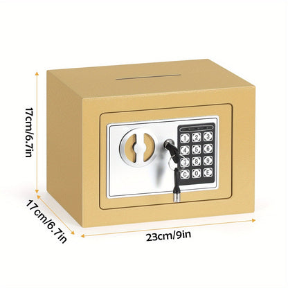 Compact Digital Safe Box – Keypad & Key Access DailySale