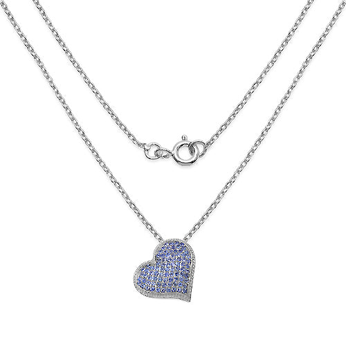 2.98 Carat Genuine Tanzanite .925 Sterling Silver Pendant Bids.com