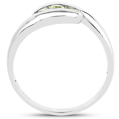 0.56 Carat Genuine Peridot .925 Sterling Silver Ring Bids.com