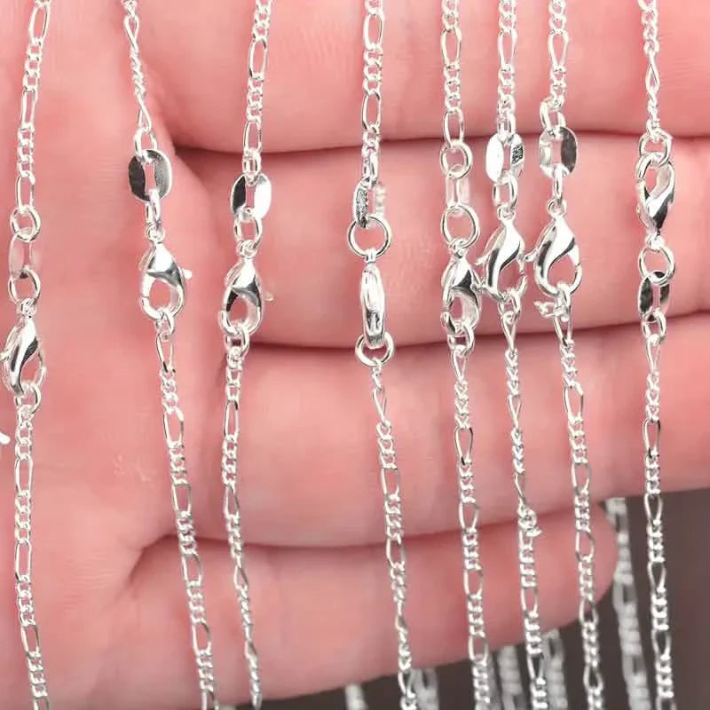 Exquisite Copper Necklace Chain, 16–30in Adjustable, 925 Silver Plated DailySale