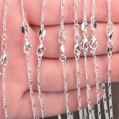 Exquisite Copper Necklace Chain, 16–30in Adjustable, 925 Silver Plated DailySale