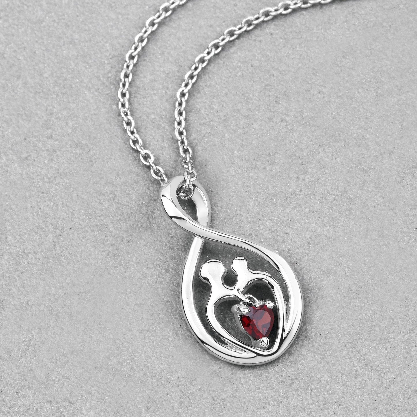 0.14 Carat Genuine Garnet .925 Sterling Silver Pendant Bids.com