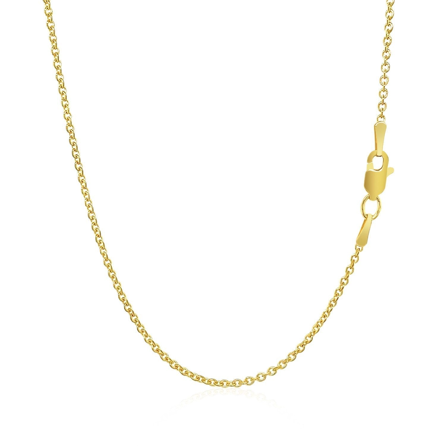 14k Yellow Gold Forsantina Lite Cable Link Chain 1.5mm Bids.com