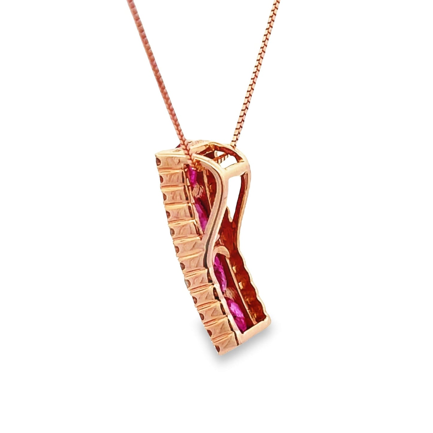 1.39ct Ruby Diamond Fashion Pendants 14KT Rose Gold Bids.com