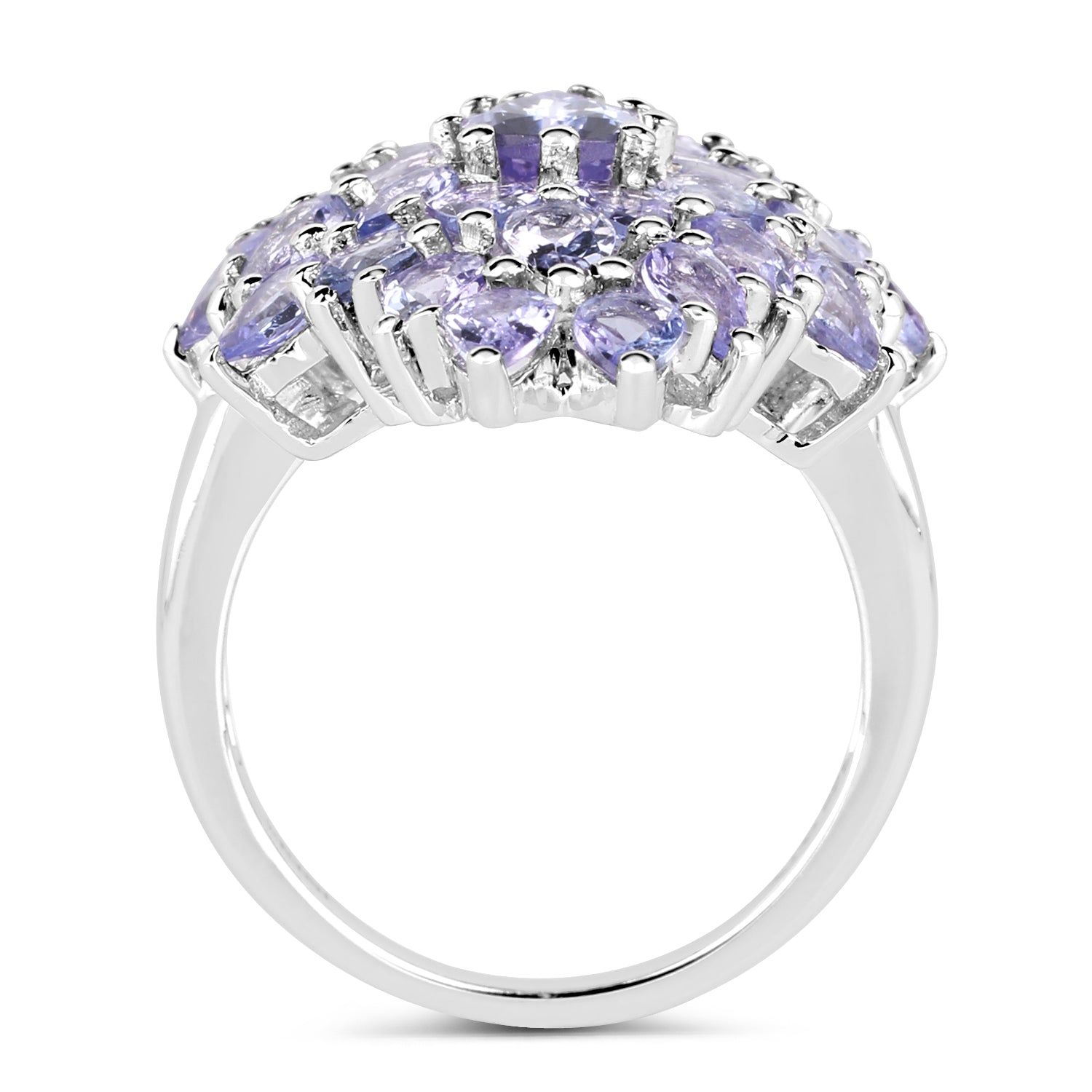 5.27 Carat Genuine Tanzanite .925 Sterling Silver Ring Bids.com