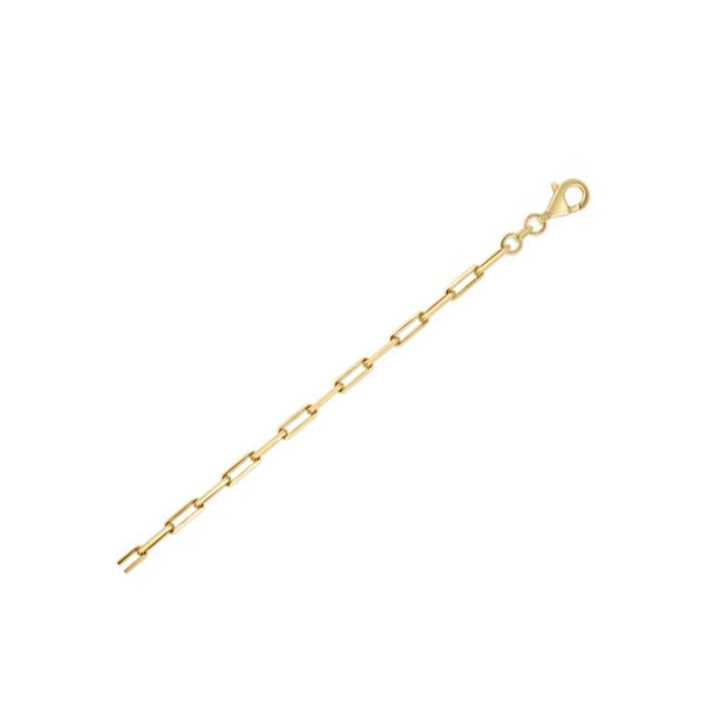 Sterling Silver Gold Plated Paperclip Chain (2.95 mm) Bids.com
