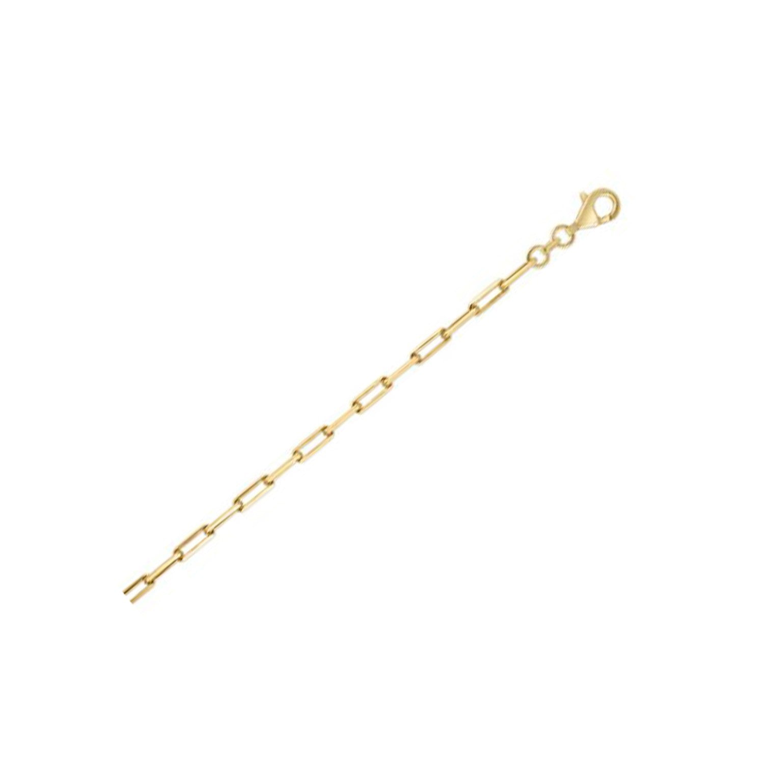 Sterling Silver Gold Plated Paperclip Chain (2.95 mm) Bids.com