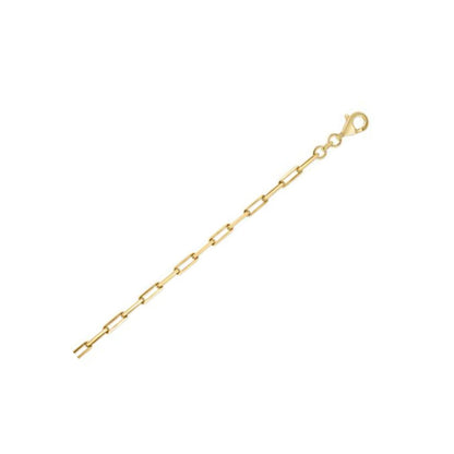 Sterling Silver Gold Plated Paperclip Chain (2.95 mm) Bids.com