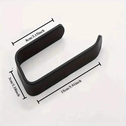 2-Pack: No-Drill Self-Adhesive Toilet Paper Holder – Black & White DailySale