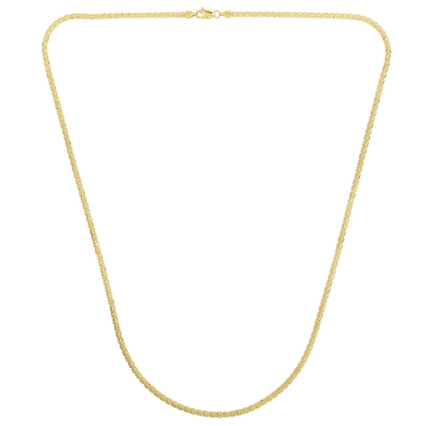 Ice Barrel Chain in 14k Yellow Gold (2.70 mm) Bids.com