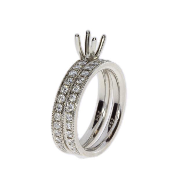 Diamond Semi Mount Engagement Ring 14KT White Gold Bids.com