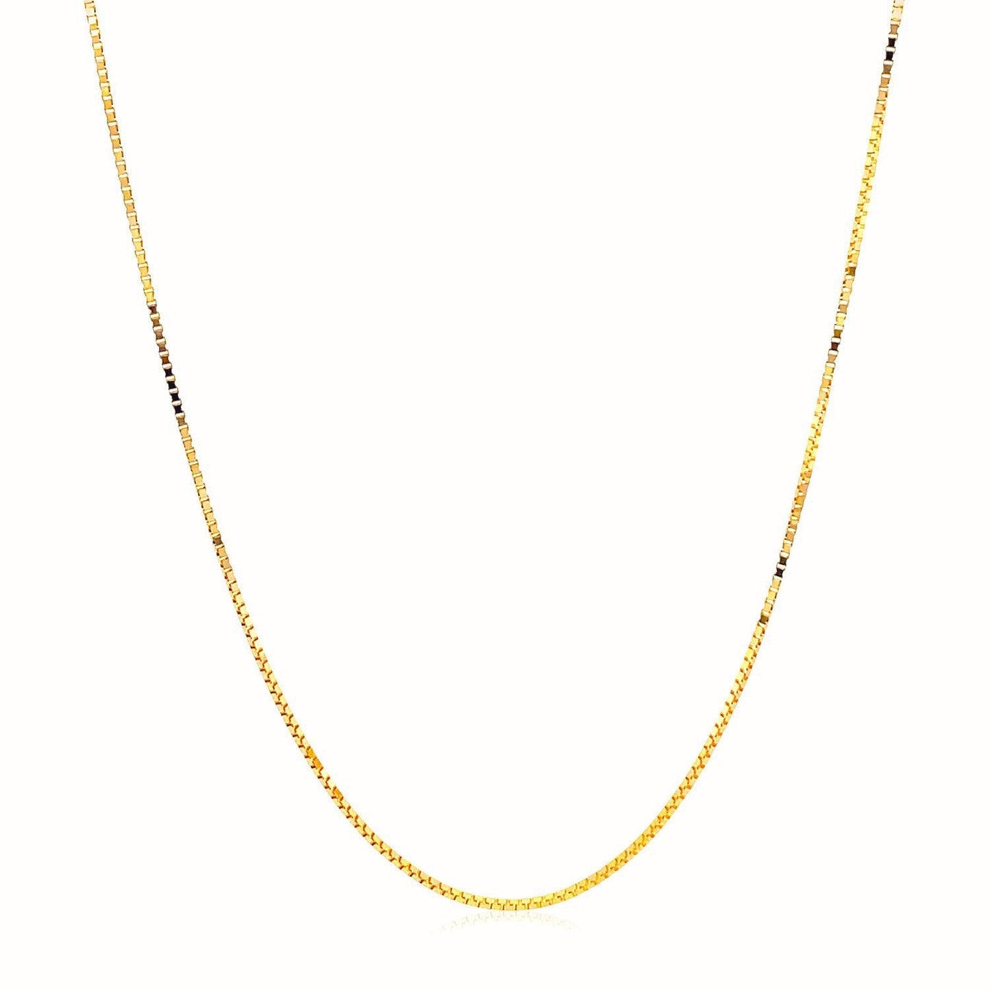 14k Yellow Gold Adjustable Box Chain 0.7mm Bids.com