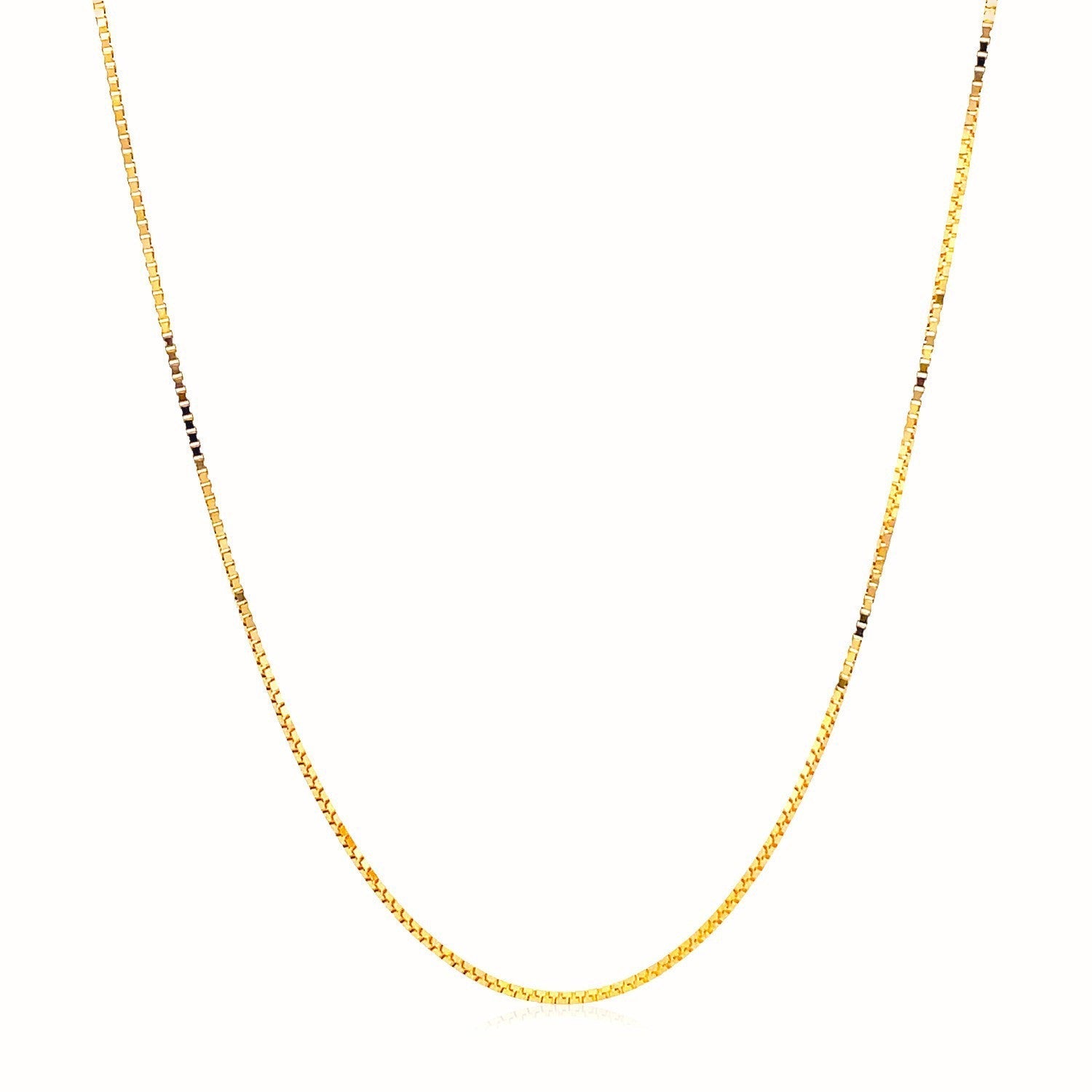 14k Yellow Gold Adjustable Box Chain 0.7mm Bids.com