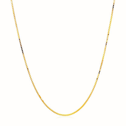 14k Yellow Gold Adjustable Box Chain 0.7mm Bids.com