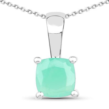 1.80 Carat Genuine Emerald, Glass Filled Ruby & Glass Filled Sapphire .925 Sterling Silver Pendant Bids.com