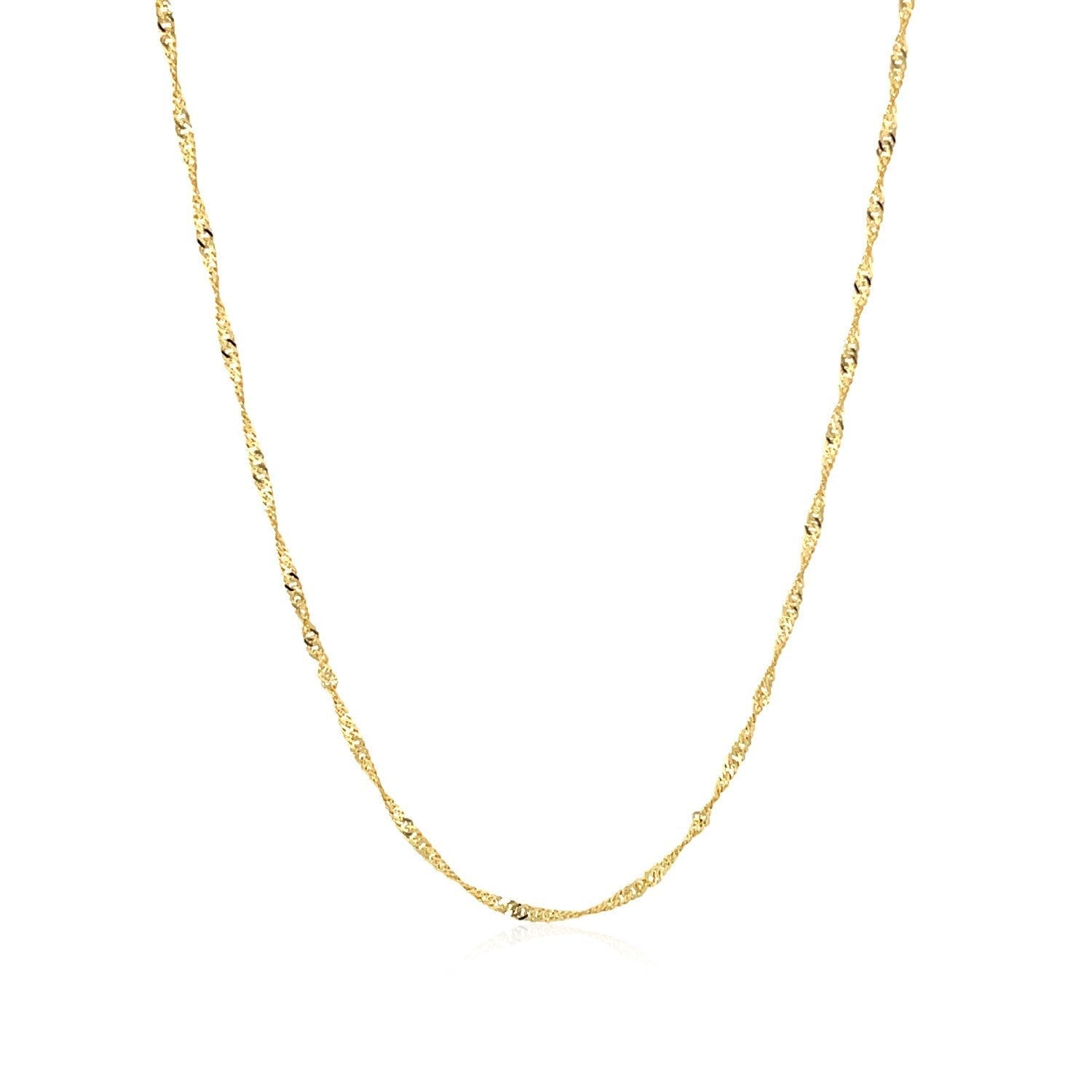 14k Yellow Gold Singapore Chain 1.5mm Bids.com