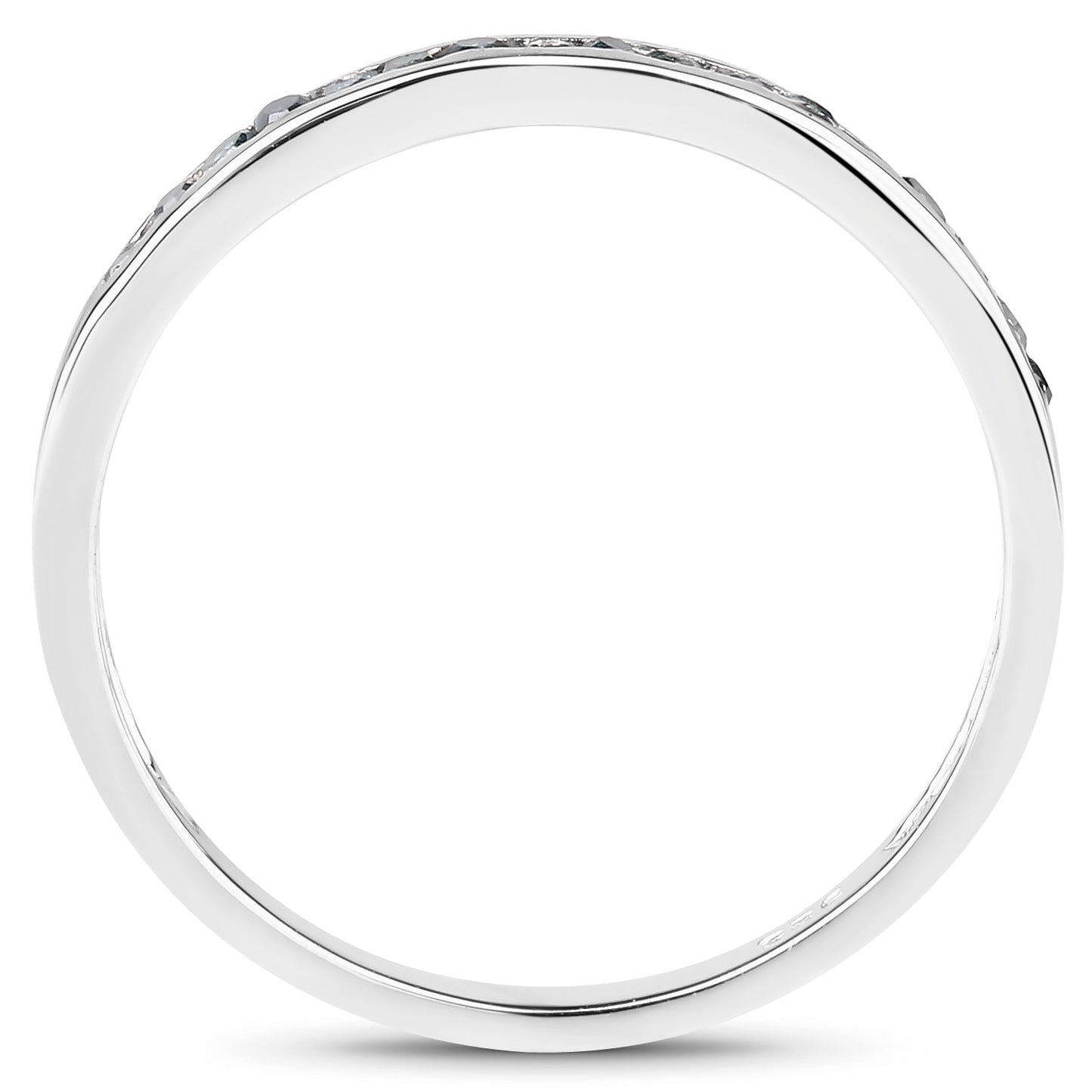 0.20 Carat Genuine Blue Diamond .925 Sterling Silver Ring Bids.com